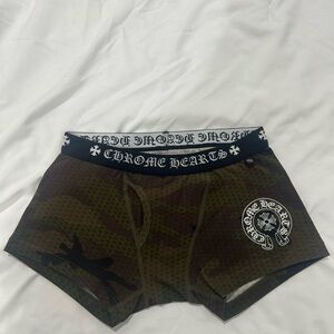 Chrome Hearts Olive & Black Camo Logo Boxer Briefs